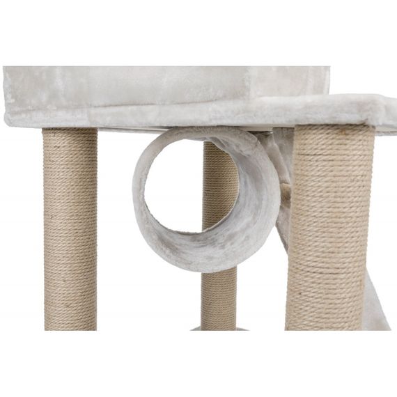 Дряпка-комплекс Trixie Marlena для котів з іграшкою на мотузці джут/плюш світло-сіра 60х60х151 см | Зображення 3