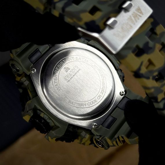 Спортивний чоловічий годинник Awarder 001CMGRSSO ССО Зелений камуфляж + Коробка | Зображення 6