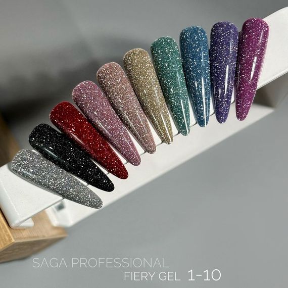 Світловідбиваючий гель-лак SAGA 07 Fiery 9мл | Зображення 4