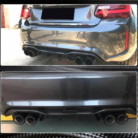 Дифузор заднього бампера V4 (для F87 M2/M2С, Карбон) для BMW 2 серія F22/23 2014-2021 рр | Зображення 3