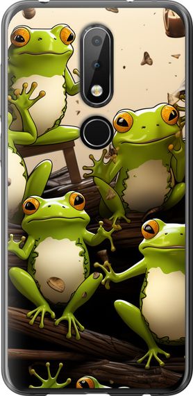 Чехол на Nokia 6.1 Plus Жабки "5656u-1539-17620"