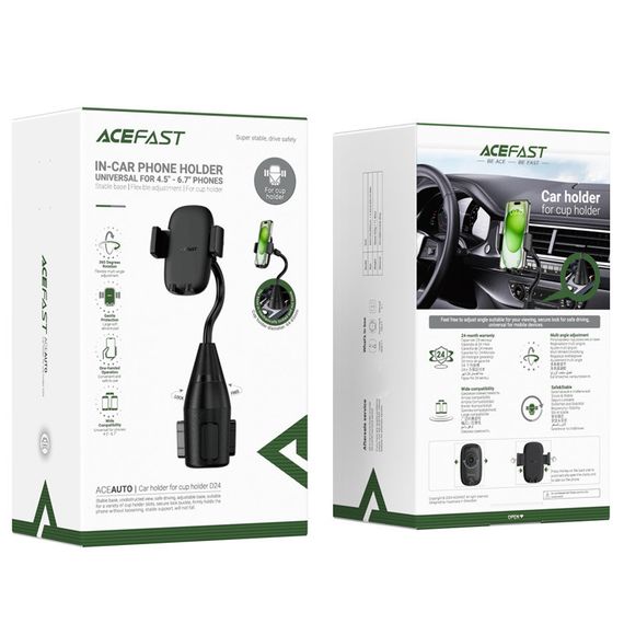 Автотримач Acefast D24 for cup holder Black | Зображення 5