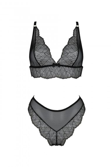 Комплект Passion AMBERLY SET black, S/M, бралет і трусики бразиліана | Зображення 2
