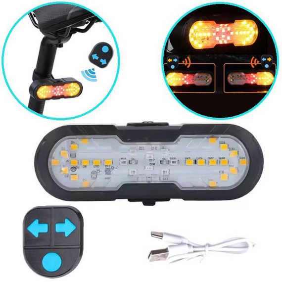 Умный задний фонарь для велосипеда, Стоп-сигнал-поворот велосипедный в сборе, Стоп на велосипед LED USB ZI-65