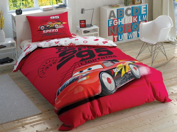 Постільна білизна TAC Disney 160×220 см Cars Speed Frenzy