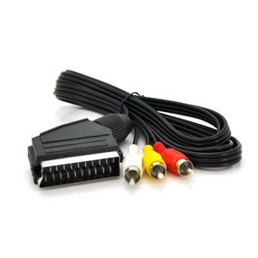 Кабель Merlion SCART (папа) -3RCA (папа), 1,2m, Q200