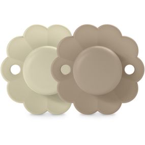 Пустышка Suavinex Wonder фізіологічна 2 шт, 0-6 місяців, світло-бежева та бежева (308404)