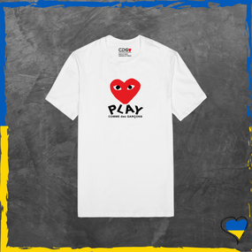 Футболка унісекс CDG футболка з бавовни базова Білий, XS/S