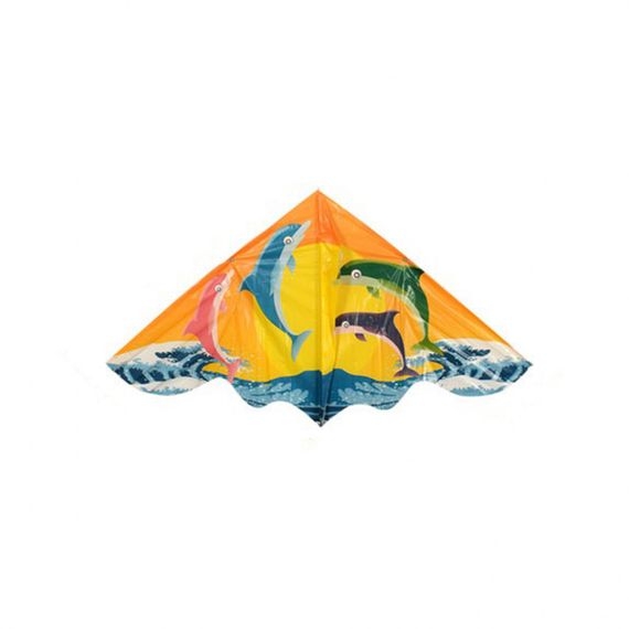 Воздушный змей M 3335 полиэтилен 120 см Дельфины