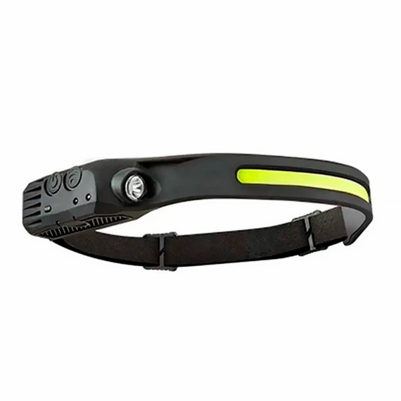 Налобний акумуляторний ліхтарик BL-W689-1 потужний LED ліхтар LM+COB (white+red), Motion Sensor, Li-Ion ЗУ Type-C Чорний | Зображення 1