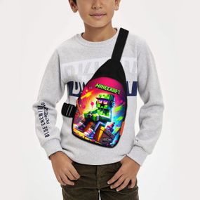 Сумка через плечо детская Minecraft Крипер 29х17 см сумка слинг для мальчика (02111)