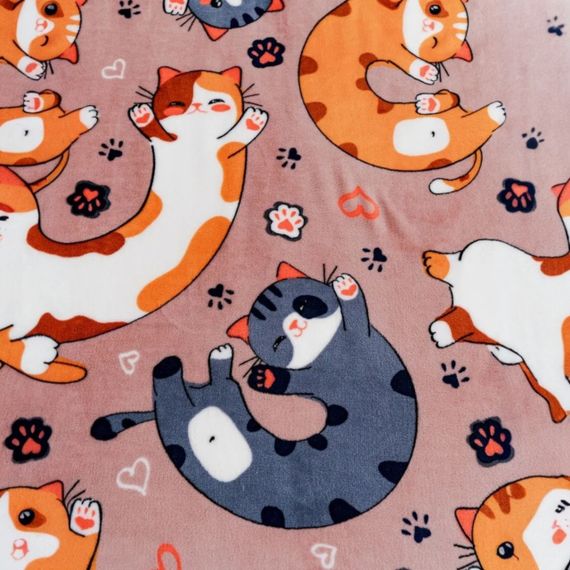 Плед флисовый Love You Кото-батончики 150x200 см мягкий теплый плед для дома и отдыха (8192) | Зображення 3