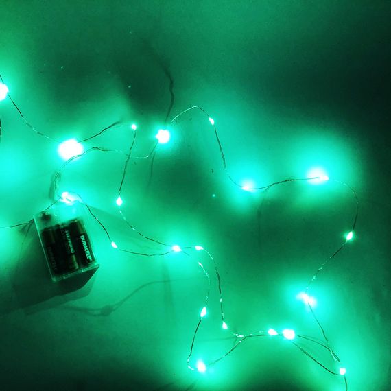 Гірлянда світлодіодна роса на батарейках зелена, провід GP-861 прозорий, 5м | Зображення 5