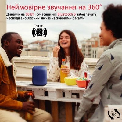 Акустическая система Promate Boom-10 Blue (boom-10.blue) | Зображення 2