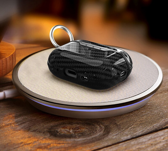 Силиконовый чехол Primo Carbon Fiber для AirPods Pro 2 - Black | Зображення 2