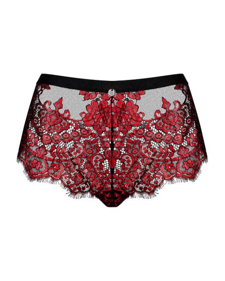 Трусики шортики Obsessive Redessia Чорно-червоні L/XL | Зображення 4