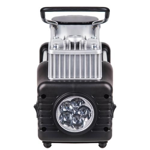 Компресор автомобільний "Вулкан" КА-В12122 150psi/25Amp/90л/клеми/шланг 7,5м з дефлятором/лixтар/2 циліндри (КА-В12122) | Зображення 7