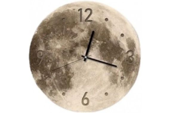 Настінний годинник "Місяць" з LED підсвічуванням NCH-50-50  АРАБСЬКІ+ТОЧКИ | Зображення 2