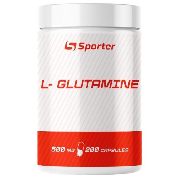 Глютамін для спорту Sporter L-Glutamine 500 mg 200 Caps