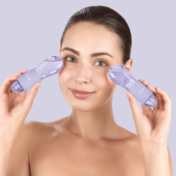 Подвійний масажер для очей GESKE Cool&Warm Duo Eye Massager 7в1 starlight, Фіолетовий | Зображення 3