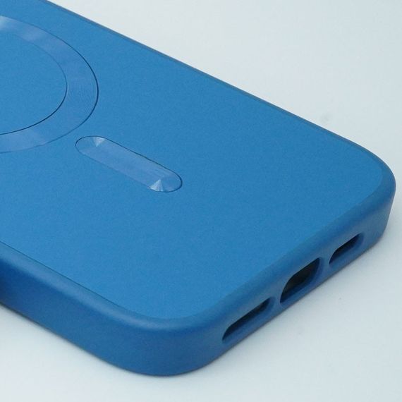 Шкіряний чохол Bonbon Leather Metal Style with MagSafe для Apple iPhone 14 Pro Max (6.7") Синий / Indigo | Зображення 1