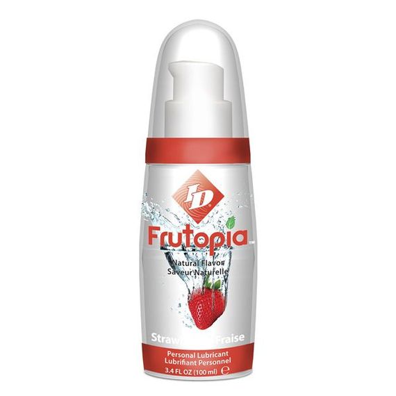 Фруктовий оральний лубрикант ID Frutopia Pump 100 мл зі смаком полуниці, Полуниця