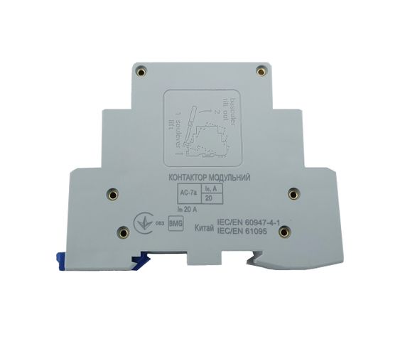 Контактор модульный КМ-1-20-11 20А 230AC 1NO-1NC 2р 1мод. Ny95503804 | Зображення 2