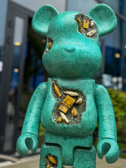 Статуетка Bearbrick дизайнерська фігурка для інтер'єру ведмідь Беарбрик 70 см зелений mb006 | Зображення 7