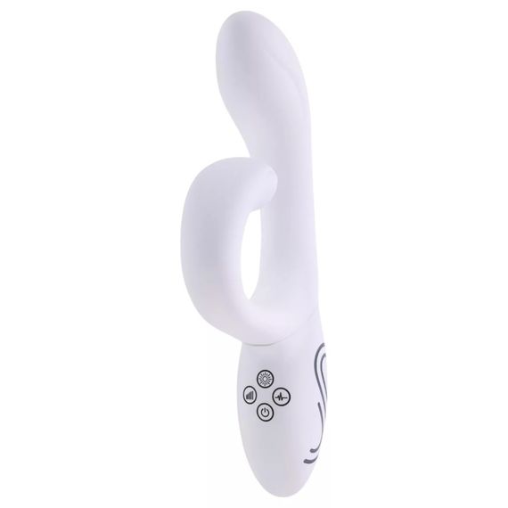 Вібратор-кролик із RGB-підсвічуванням та додатком Paradise Illumination The Rabbit, білий, 21,6 см × 3,8 см Sex Aura | Зображення 9