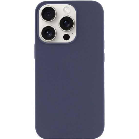 Чехол Silicone Case Full Protective (AA) NO LOGO для Apple iPhone 16 Pro (6.3") Темно-синий / Midnight blue