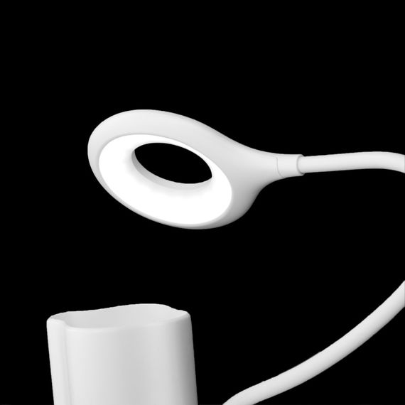 Настольная лампа лед на батарейках с USB на гнущейся ножке для офиса для дома невысокая цена SL-88 5W WH | Зображення 4