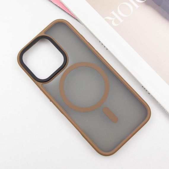 TPU+PC чехол Metal Buttons with MagSafe для Apple iPhone 16 Pro Max (6.9") Золотой | Зображення 1