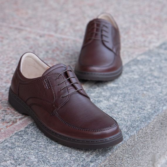 Прошите чоловіче взуття Ikos коричневого кольору 39 розмір