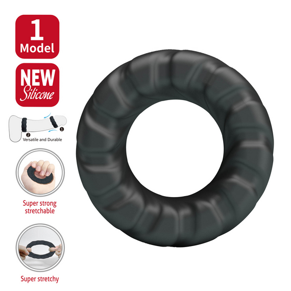 Ерекційне кільце Crazy Bull №1 - JERIKO super soft silicone, BI-210359 Sex Aura | Зображення 1