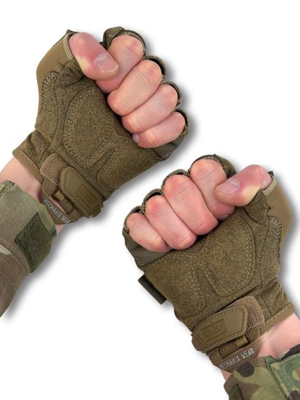 Тактичні безпалі рукавички MECHANIX M-PACT® Fingerless Койот Розмір M | Зображення 1