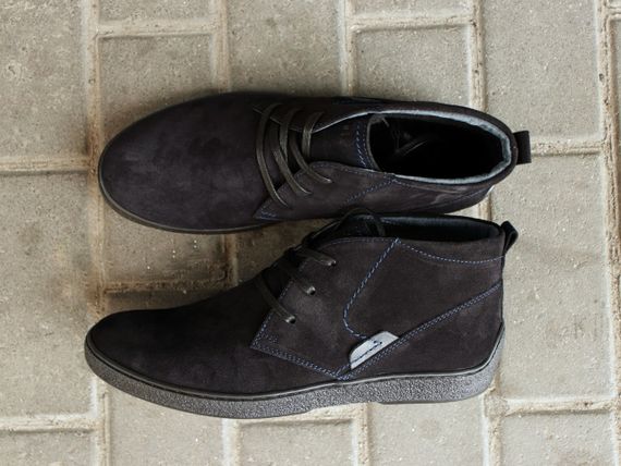 Темно синие замшевые ботинки Safari | Зображення 5