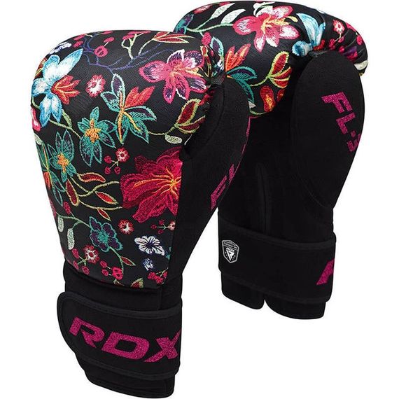 Боксерські рукавиці RDX FL-3 FLORAL BLACK-10 унцій (капа в комплекті) | Зображення 2