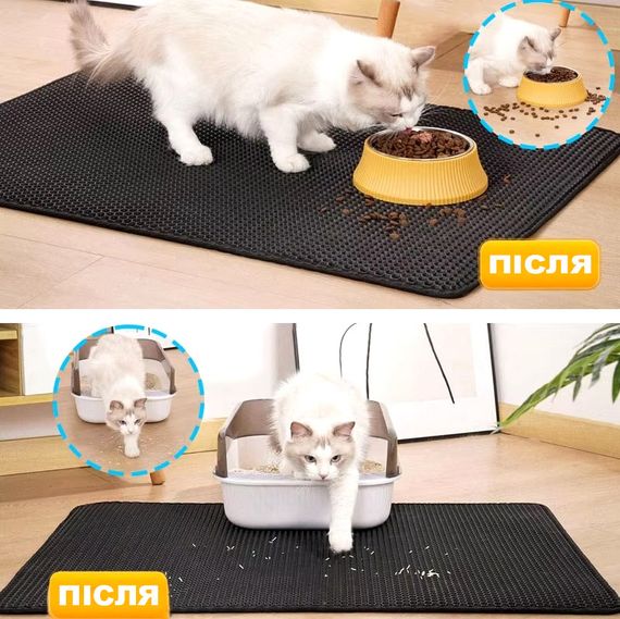 Коврик для кошачьего туалета серый 30х30см. Эва коврик под кошачий туалет | Зображення 2