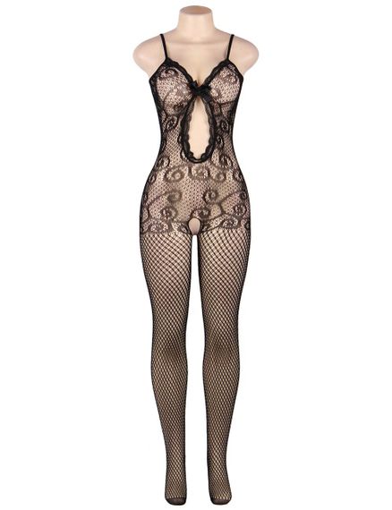 Бодістокінг сіткою та з ажурними вставками Star Night чорний, L-2XL(Plus Size) | Зображення 2