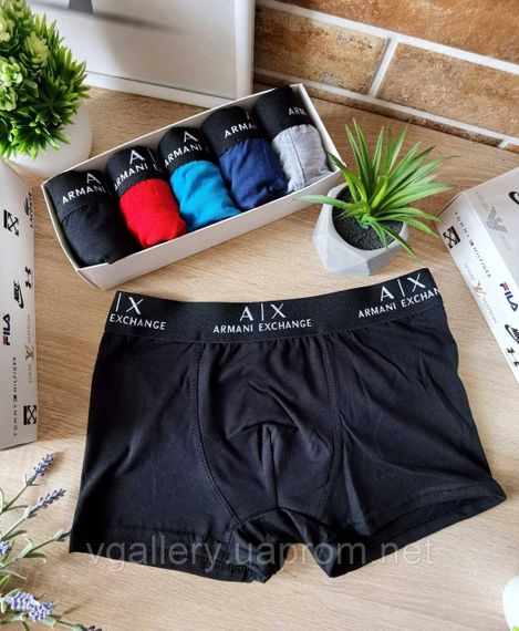 Мужские боксеры Armani Exchange, мужские трусы Армани, Хлопковые трусы Премиум качества Армани L, Черный