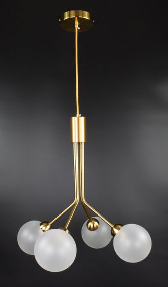 Люстра підвісна на 4 лампочки 26616 Латунь 50-140х37х37 см. | Зображення 1