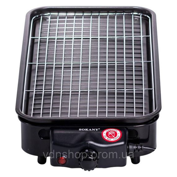 Електричний гриль  настільний чорний 1500 Вт Sokany SK-6112 | Зображення 3