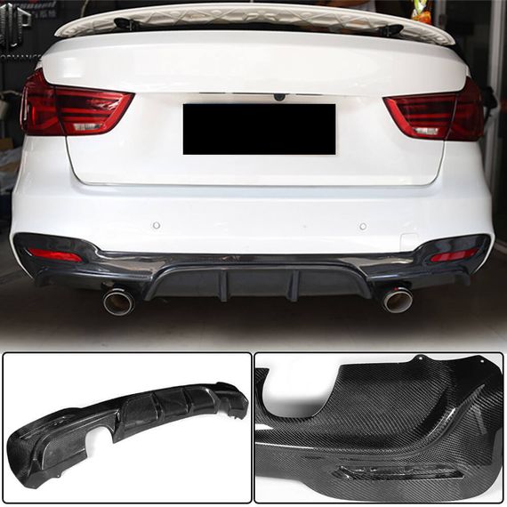 Дифузор заднього бампера V2 (для F34 M-Sport, Карбон) для BMW 3 серія F-30/31/34 2012-2019 рр | Зображення 1