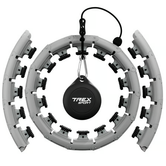 Хулахуп Trex Sport TX-010CHH массажный с утяжелителем серый