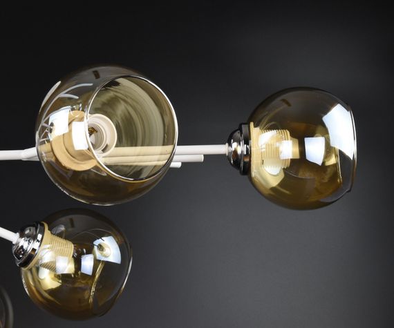 Люстра стельова на 8 лампочок 26557 Білий 34х85х85 см. | Зображення 1