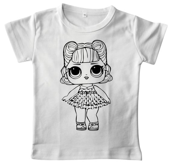 Детский набор для творчества футболка раскраска Кукла сюрприз белая (ДФ0010) 146 | Зображення 4