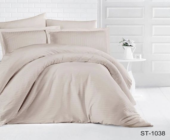 Комплект постельного белья TAGtekstil страйп-сатин LUXURY eвро ST-1038