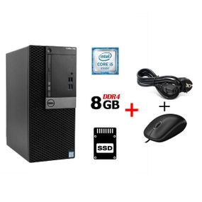 Комп'ютер Dell OptiPlex 7040 Tower / Intel Core i5-6500 (4 ядра по 3.2 -3.6 GHz) / 8 GB DDR4 / 250 GB SSD / Intel HD Graphics 530 / 240W / DVD-RW / DisplayPort / HDMI б/в + Подарунок Кабель живлення + дротова миша