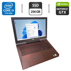 Игровой ноутбук Dell Inspiron 15 Gaming 7577 / 15.6" (1920x1080) IPS / Intel Core i5-7300HQ (4 ядра по 2.5 - 3.5 GHz) / 16 GB DDR4 / 256 GB SSD / nVidia GeForce GTX 1060, 6 GB GDDR5, 192-bit / WebCam б/у