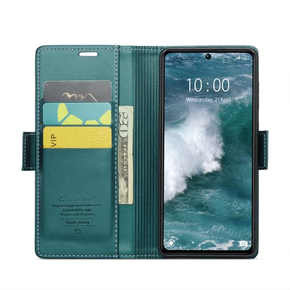 Шкіряний чохол-книжка Retro Case для Xiaomi Redmi Note 13 Pro 5G / Poco X6 колір Зелений | Зображення 1